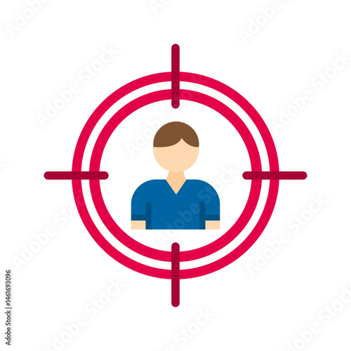 Target Marketing II icon vector image. Suitable for mobile apps, web apps and print media.