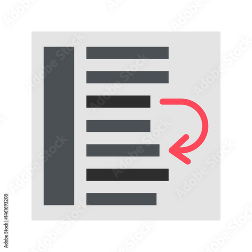 Text Wrap icon vector image. Suitable for mobile apps, web apps and print media.