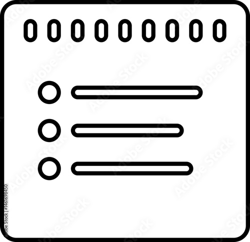 News  Feed  In Rounded Square Outline Icon