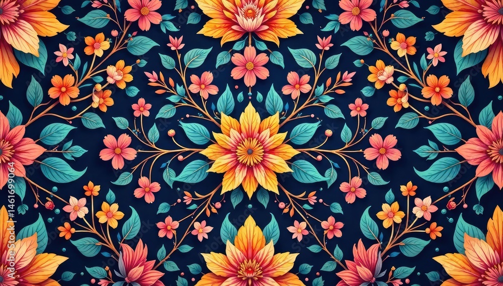 custom made wallpaper toronto digitalIntricate floral pattern, repeating seamlessly , vintage, backdrop