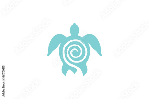 Spiral Turtle Logo vector image