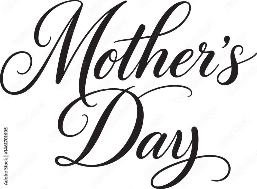 Obraz premium Mother's Day Celebration: Elegant Calligraphy of 