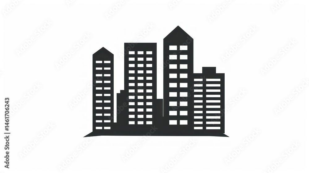 Single real estate icon showing office building silhouette stock photo --ar 16:9 --raw --v 6 Job ID: d82a018f-b05b-473b-9702-6eb341128a52 Single real estate icon showing office building silhouette stock photo --ar 16:9 --raw --v 6 Job ID: d82a018f-b05b-473b-9702-6eb341128a52