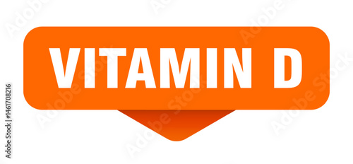 vitamin d sticker. vitamin d sign on transparent background