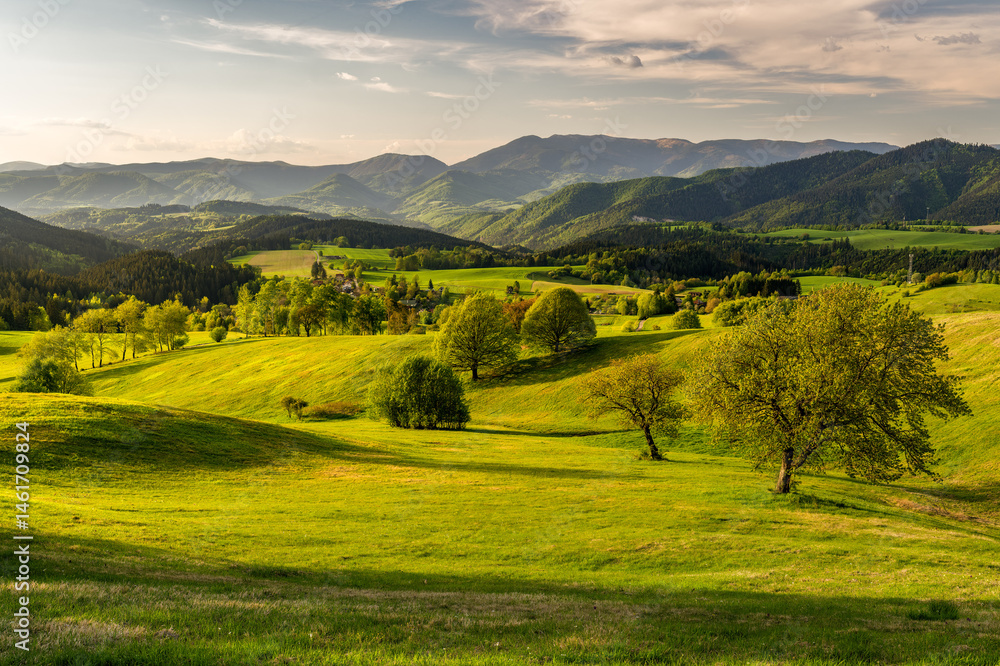 Fototapeta premium Scenic Landscape view in Povraznik, Polana Mountain, Slovakia