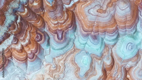 Wallpaper Mural Cinematic aerial shot of abstract patterns of desert landscape in Hanksville, Utah, USA Torontodigital.ca
