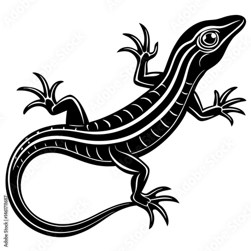 silhouette of a lizard