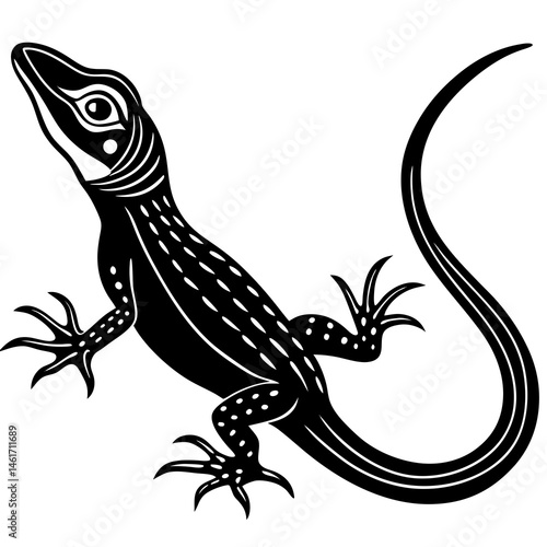silhouette of a lizard