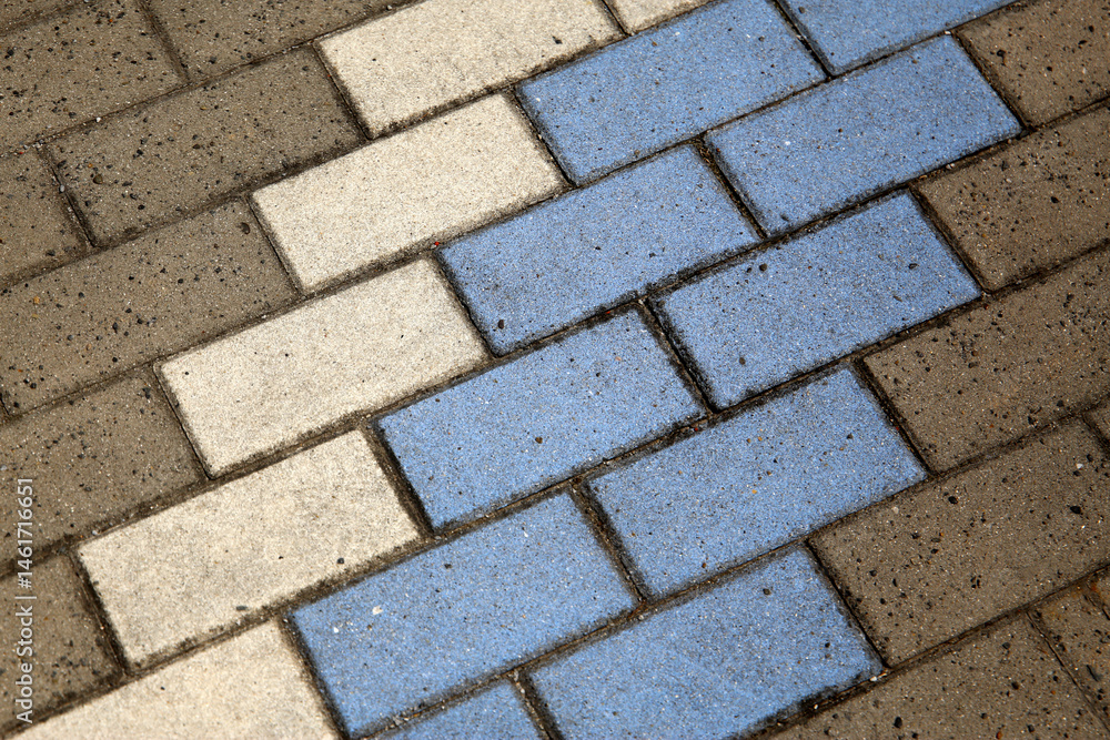 Obraz premium Texture of brick pavement in Tokyo Japan, clean and beautiful