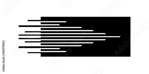 Horizontal glitch effect with broken pixel lines