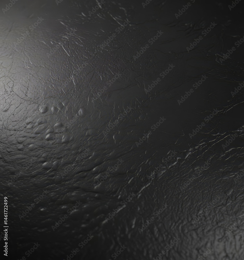 Fototapeta premium Intricate black leather, polished surface, subtle texture, elegant, grain, automobile