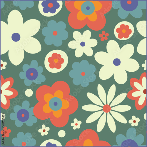Pattern of  wildflowers. Abstract botany flowers background. style for banners, wallpaper, posters, websites, online shopping.Vector illustration design.eps 10.
