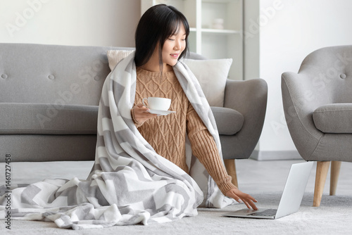 Young Asian woman with soft...
