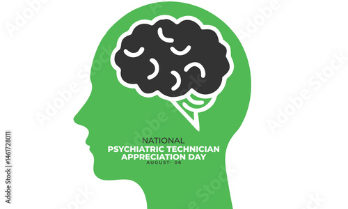 National Psychiatric Technician Appreciation Day. background, banner, card, poster, template. Vector illustration.