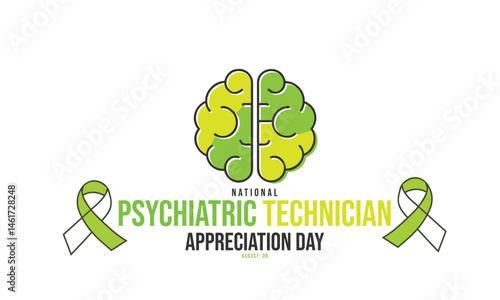 National Psychiatric Technician Appreciation Day. background, banner, card, poster, template. Vector illustration.