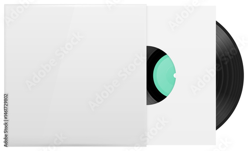  Vinyl LP in sleeve. Vector illustration.
