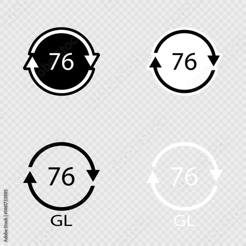 Crystal Glass Recycling Code 76 GL Set.
