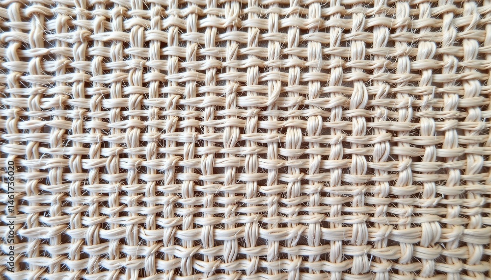 Close-Up of Natural Woven Texture Ideal for Home Decor or Craft Projects