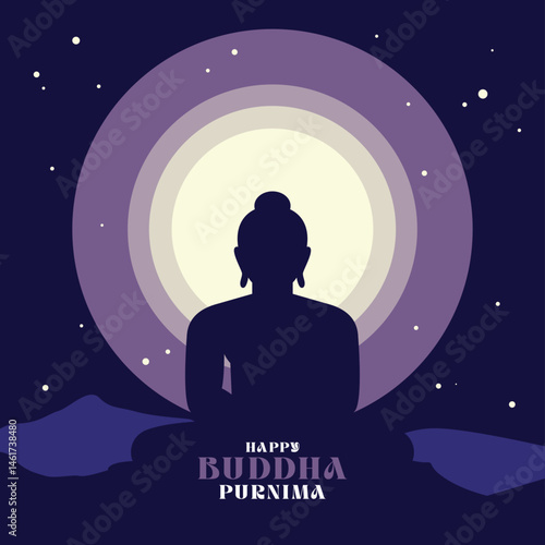 Buddha's peaceful aura shown in abstract form.eps