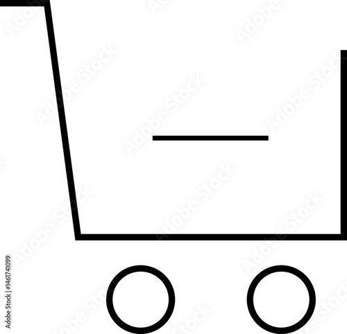 Business Shopping Cart  In  Outline Icon