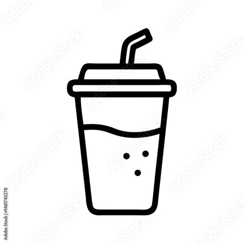 Soft drink icon isolated on white
