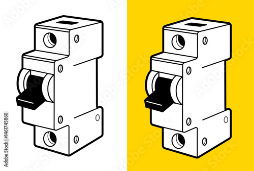 Electric Circuit Breaker vector illustration