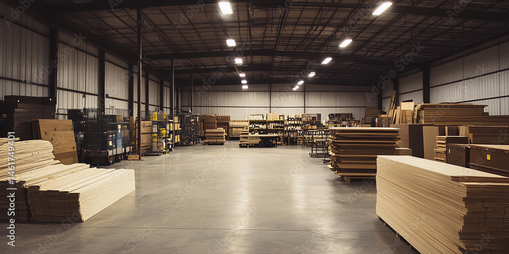 Furniture wholesale storehouse in a large logistic facility Generative AI Furniture wholesale storehouse in a large logistic facility Generative AI