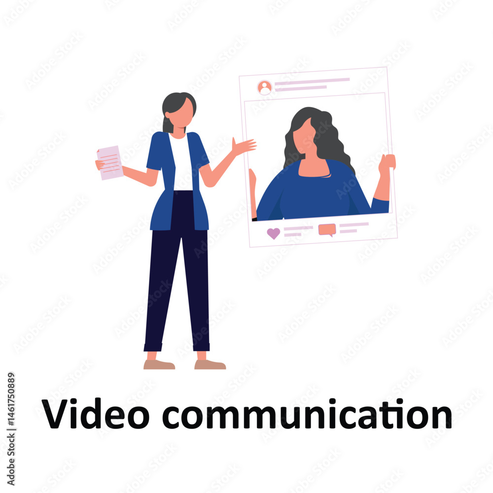 Video communication Vector Icon which can easily modify or edit Video communication Vector Icon which can easily modify or edit