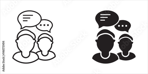 business chat icon set. Chat, speak sign, talk icon vector illustration Communication concept