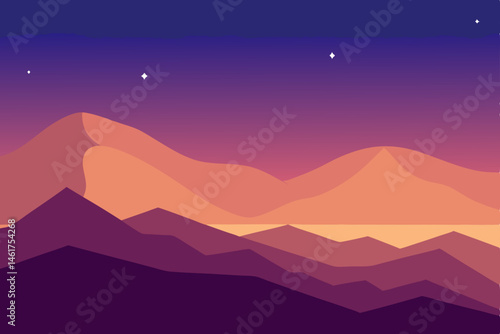 mountain landscape vector illustration