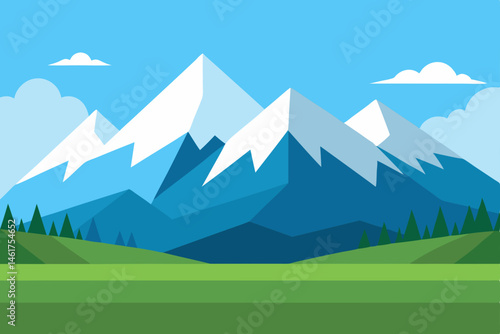 mountain landscape with mountains