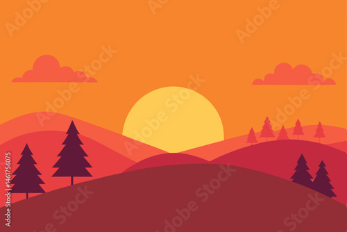 winter landscape with mountains