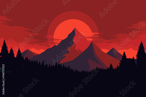 sunrise in mountains