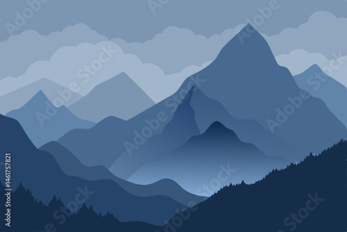 mountain landscape in the morning