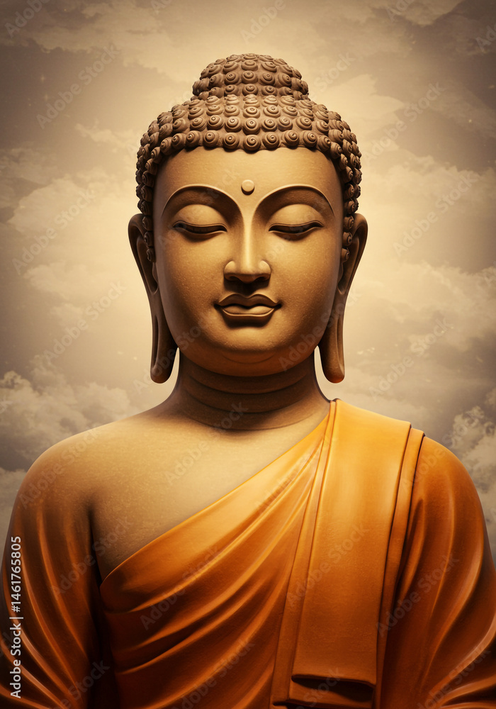 Serene Buddha Statue, Peaceful Meditation