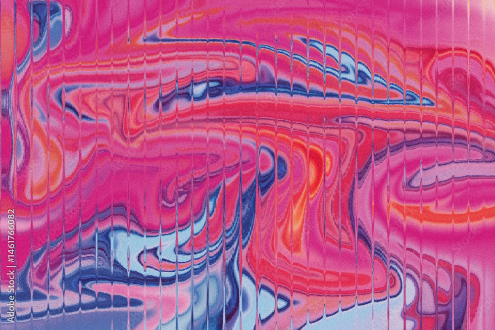 Vibrant pink, blue, orange abstract background with swirling stripes. Vibrant pink, blue, orange abstract background with swirling stripes.