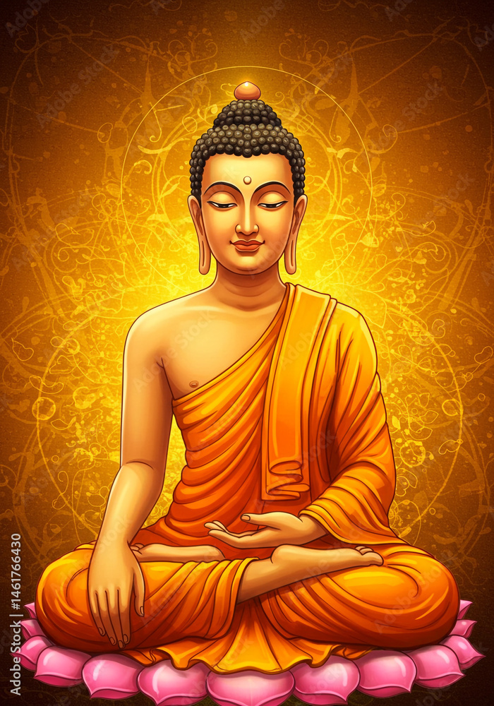 Serene Lord Buddha in Meditation Pose