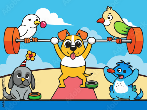 Adorable Animals Weightlifting Competition Dog, Parrot, Hamster & More!