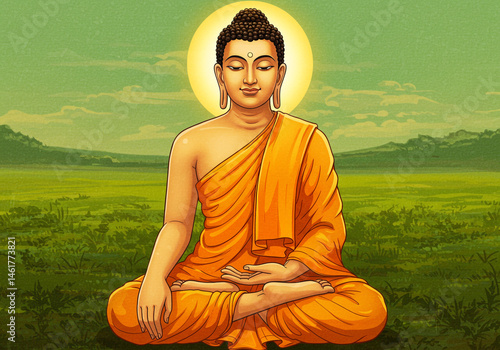 Serene Buddha in Peaceful L...
