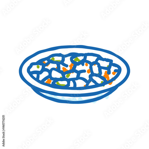 mango lassi indian cuisine icon doodle illustration