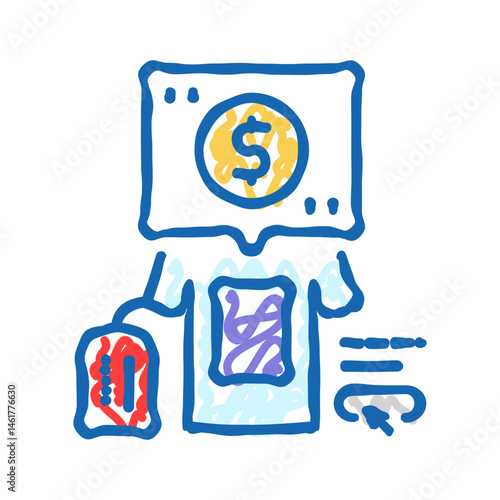 print on demand icon doodle illustration