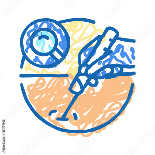 biopsy surgery doctor icon doodle illustration