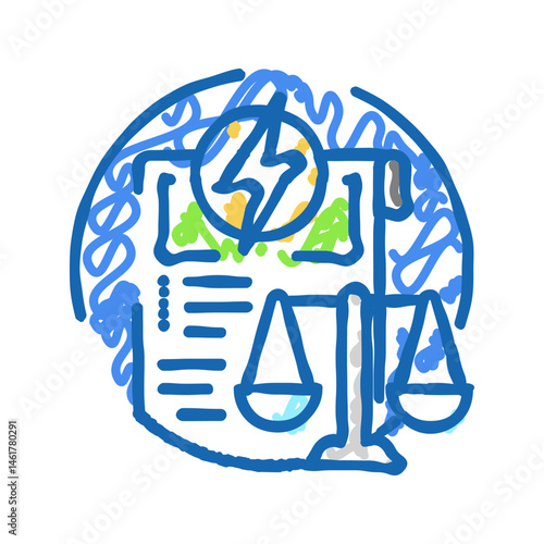 legislation energy policy icon doodle illustration