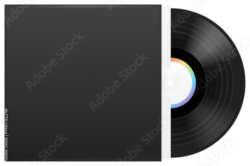 Vinyl LP in sleeve. Vector illustration.