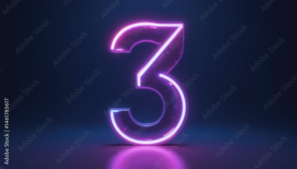 Glowing Number 3 Light Display
Glowing Number 3 Light Display