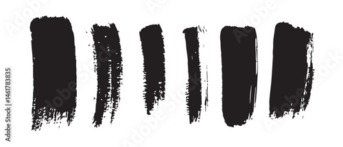 Abstract Black Ink Brush Strokes HighResolution Texture Image