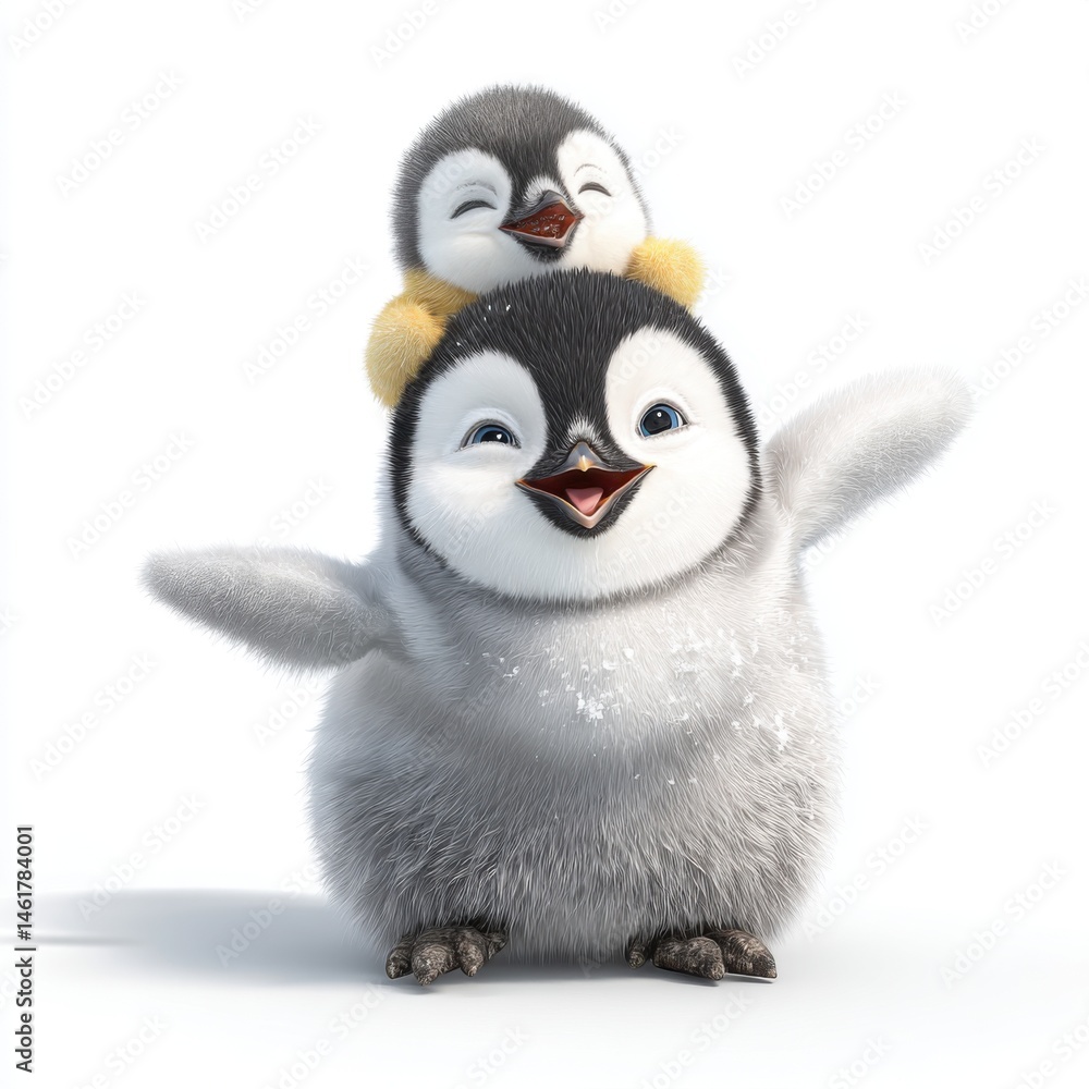 Obraz premium Happy Penguin Waving