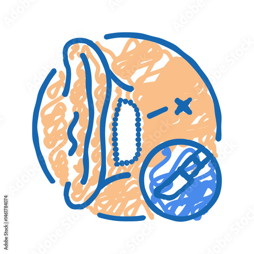 otoplasty surgery icon doodle illustration