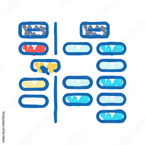card sorting ux ui design icon doodle illustration