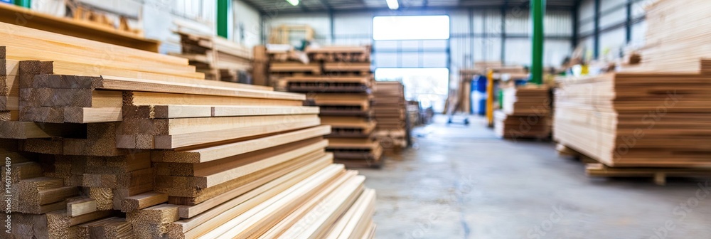 Obraz premium woodworking carpentry workshop empty with nobody in it